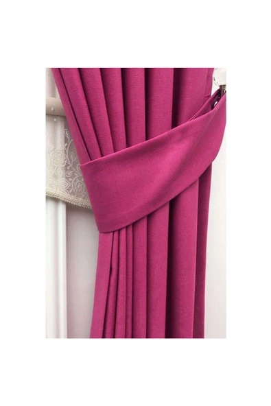 Fuşya Ada Fon Perde Sık Pile 1'E 3 PİLE - Resim 4