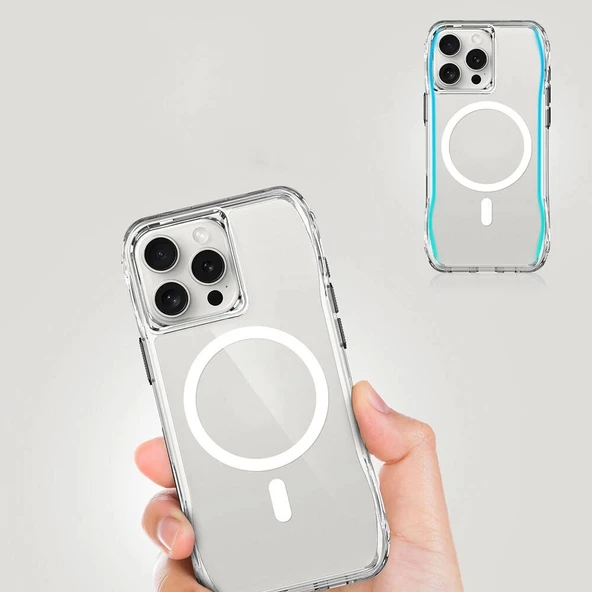 Apple iPhone 16 Pro Kılıf Redclick Magsafe Şarj Özellikli T-Max Magsafe Kapak - Resim 9