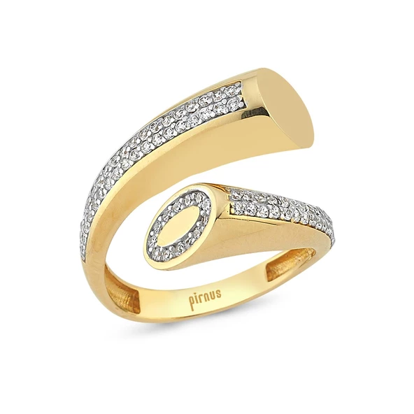 Altın Taşlı Tasarım Yüzük 4,63 Gram