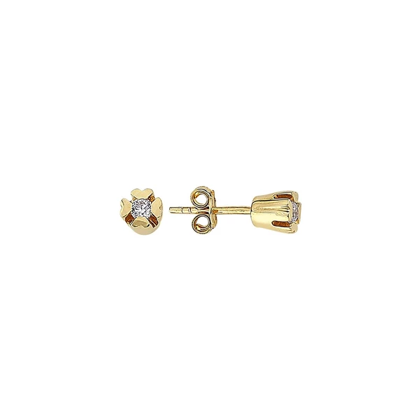 Altın Tektaş Küpe 1,63 Gram