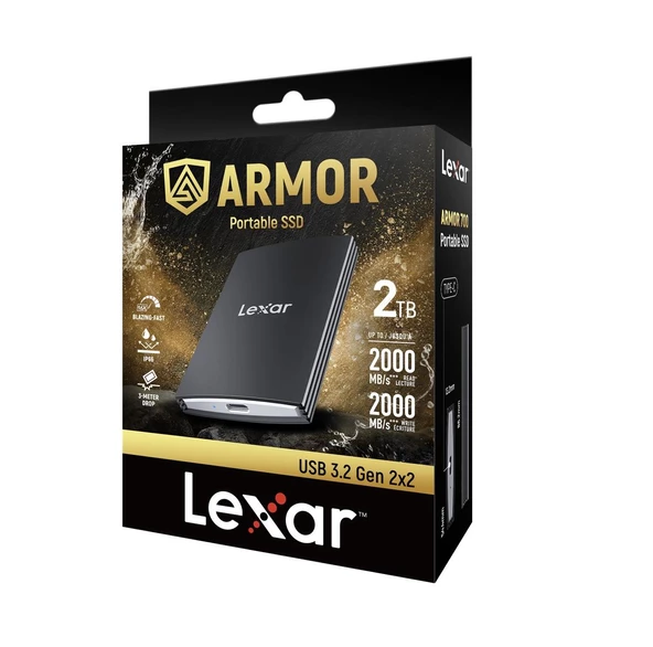 LEXAR 2TB LAR700X002T-RNBNG EXT.SSD 2TB USB3.2 GEN2X2 UP TO 2000MB/S READ AND 2000MB/S WRITE - 2