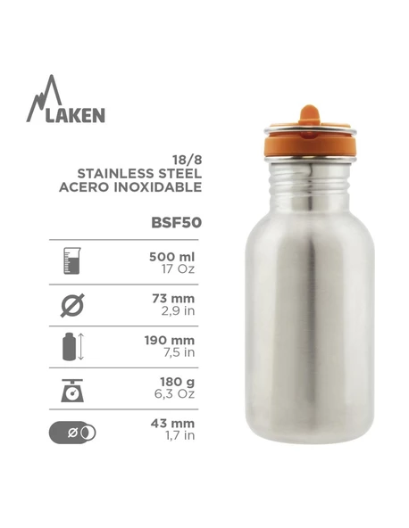 Laken  Şişe  ACERO T.FLOW 0,5L ECO Paslanmaz Çelik - 2