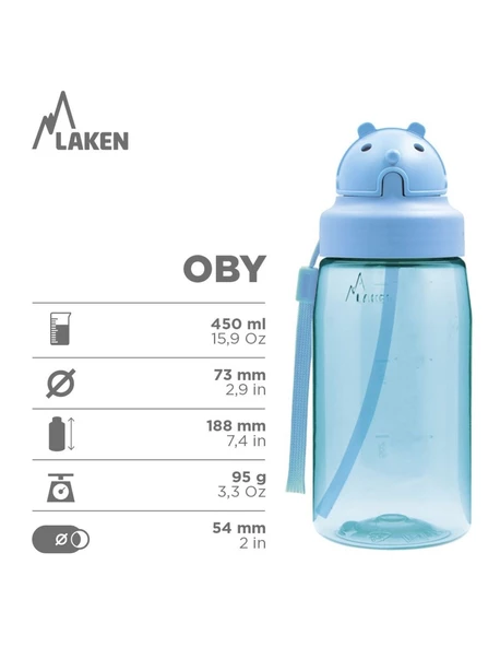 Laken OBY Kapaklı TRITAN Şişe 0,45L- ECO ROBOT LKOBYER - 2