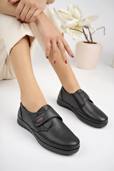 Muggo ARCH Garantili Ortopedik Taban Topuk Dikeni Hakiki Deri Kadın Ayakkabı - 5