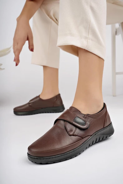 Muggo ARCH Garantili Ortopedik Taban Topuk Dikeni Hakiki Deri Kadın Ayakkabı - 12