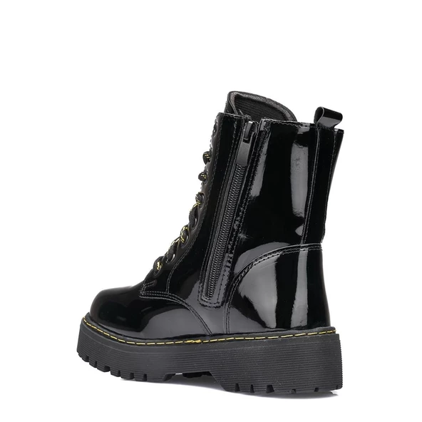 Albishoes Kız Çocuk Fermuarlı Suya Dayanıklı Kışlık Soğuk Geçirmez Postal Bot Bağcıklı Çocuk Bot - 3