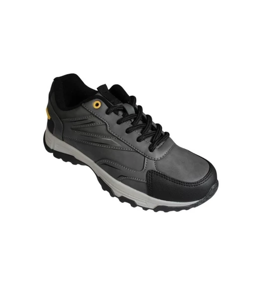 KİNETİX Erkek Siyah Gri cilt Trekıng Termo Taban Soğuya Dayanıklı Outdoor Ayakkabı - 3