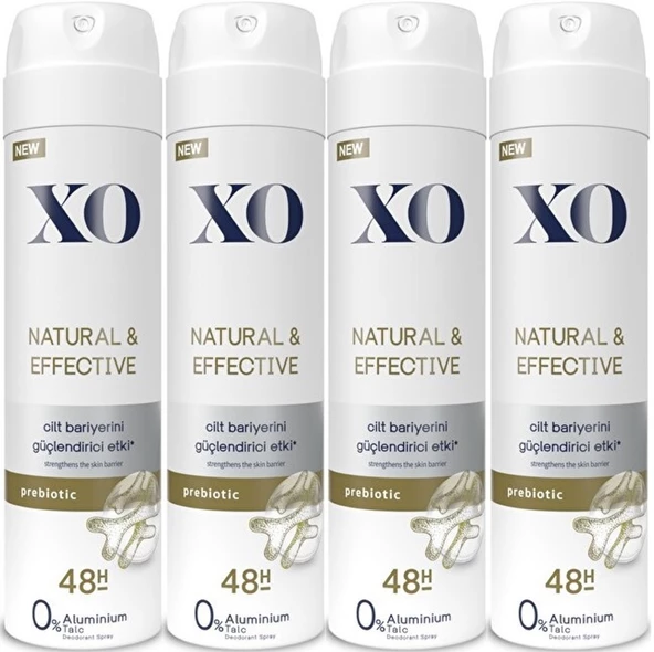 XO Deodorant 150ML Women-Kadın Natural & Effective (4 Lü Set)