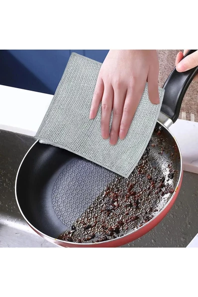 Telli Bulaşık Bezi Ovma Teli ve Çok Amaçlı Multi İnce Temizlik Fırçası 4  ADET - 2