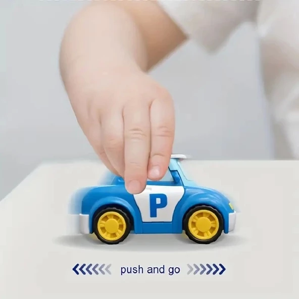 Robocar Poli Sürtmeli İt gitsin 3 lü set Roy - Bucky - Amber Muadil - 3