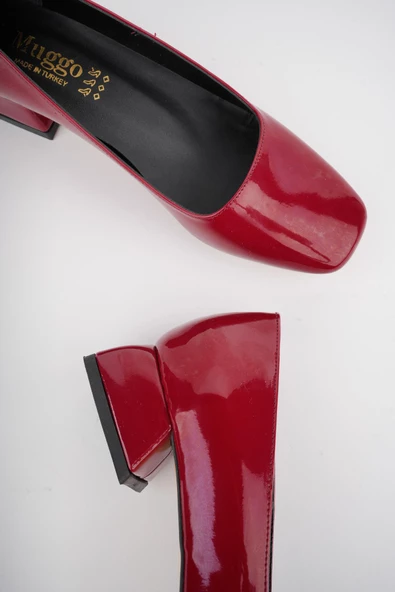 Muggo LİLİTH Garantili Kare Burunlu Kısa Topuklu Kadın Günlük Ayakakkabı - 3