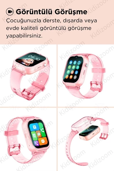 K850 Akıllı Çocuk Saati Sim Kartlı Konum Görüntülü Konuşma Özellikli Boyunluk Hediyeli Çocuk Saati - 11