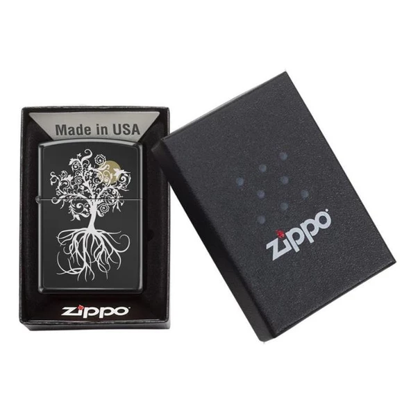 Zippo 24756 Tree And Moon Design Çakmak - Resim 2
