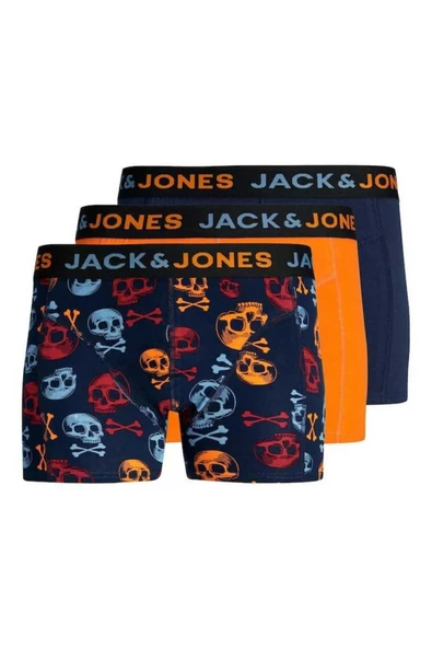 Jack & Jones 12246297 Additionals Jacbone Skull Trunks 3 Pack Erkek Boxer