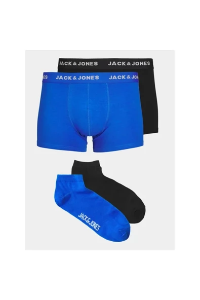 Jack & Jones 12252641-MV Jacdavid Solid Weekendset Erkek Boxer ve Çorap Seti