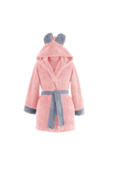 Fleece | Kapşonlu Wellsoft Peluş Sabahlık | Robdeşambr |  Bornoz - 6