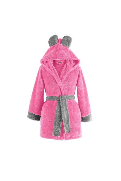 Fleece | Kapşonlu Wellsoft Peluş Sabahlık | Robdeşambr |  Bornoz - 5