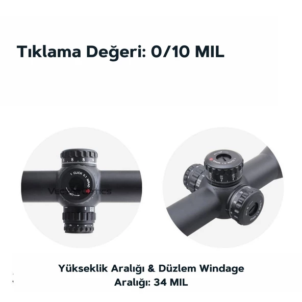 Continental x6 4-24x56 MBR FFP 34mm Uzun mesafe yivli tüfek dürbünü - 4