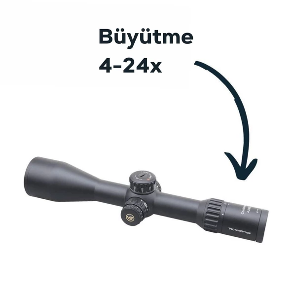 Continental x6 4-24x56 MBR FFP 34mm Uzun mesafe yivli tüfek dürbünü - 3