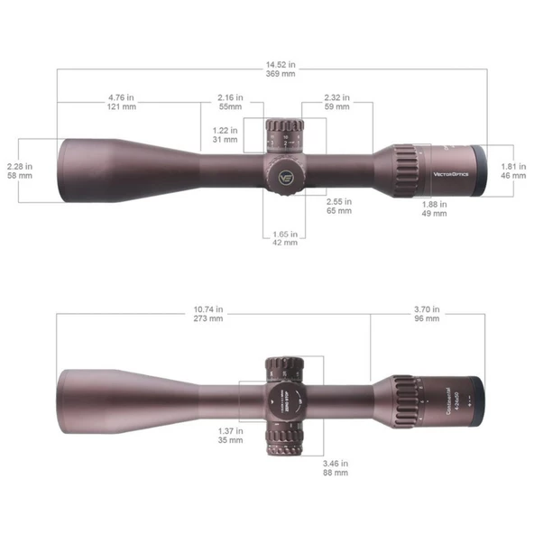 Continental x6 4-24x50 FDE Tactical Tüfek Dürbünü - Çöl Rengi - 2