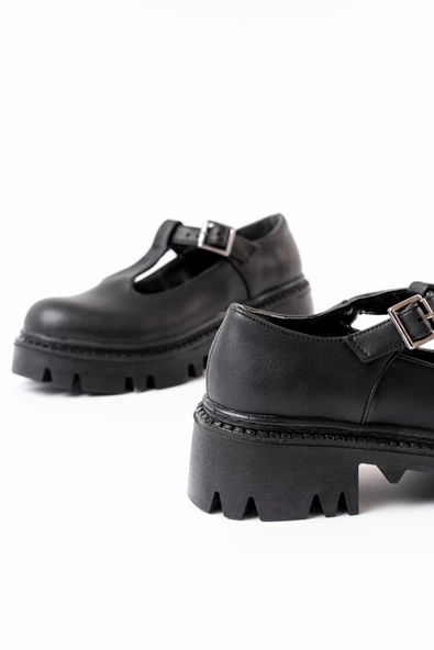 868-757 Siyah Günlük Yüksek Tabanlı Loafer Ayakkabı - 4