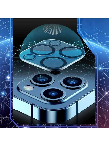 Vendas iPhone 14 Uyumlu Integrad Tam Uyumlu Kamera Lens Koruyucu - 5