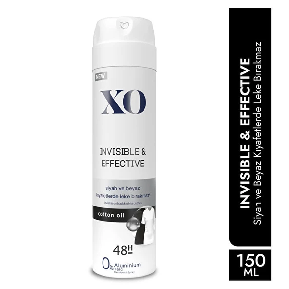 XO Deodorant 150ML Women-Kadın Invisible & Effective (4 Lü Set) - 3