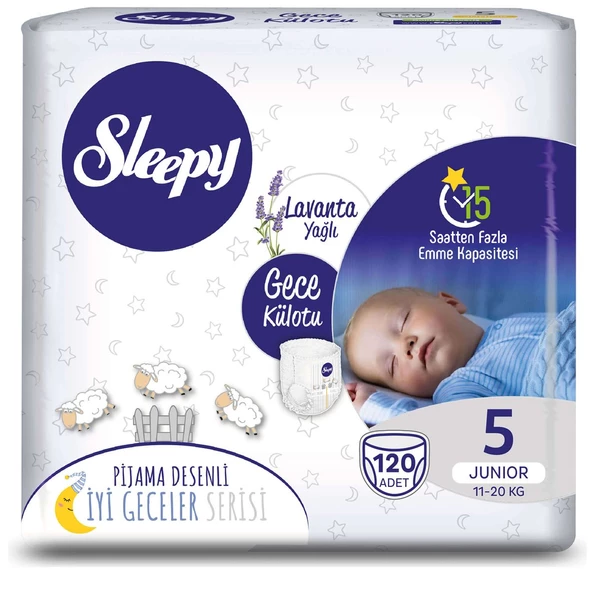 Gece Külotu Lavanta Yağlı 5 Numara Junıor 120 Adet - 2
