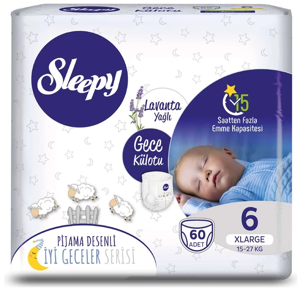 Gece Külotu Lavanta Yağlı 6 Numara Xlarge 60 Adet - 2