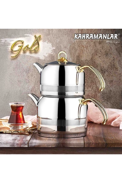 Kahramanlar KAH 1018-G Çaydanlık Enza Gold Orta Boy - 2