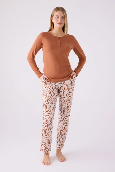 Pierre Cardin 8862 Kadın Uzun Kol Pijama Takım