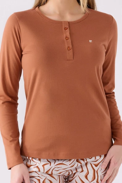 Pierre Cardin 8862 Kadın Uzun Kol Pijama Takım - 2