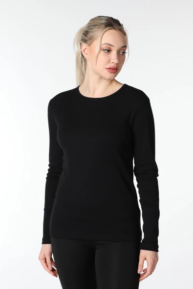 KADIN UZUN KOLLU BİSİKLET YAKA TİŞÖRT ürün görseli