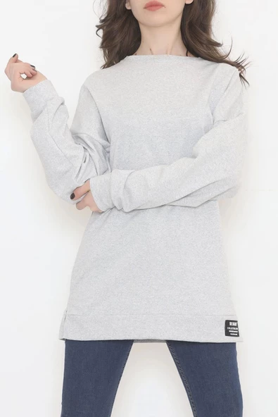 Baskılı Oversize Bisiklet Yaka T-shirt - Siyah - 6