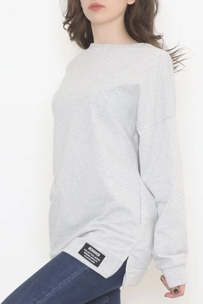 Baskılı Oversize Bisiklet Yaka T-shirt - Siyah - 3