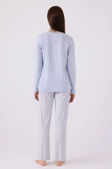 Pierre Cardin 8888 Kadın Uzun Kol Pijama Takım - 3