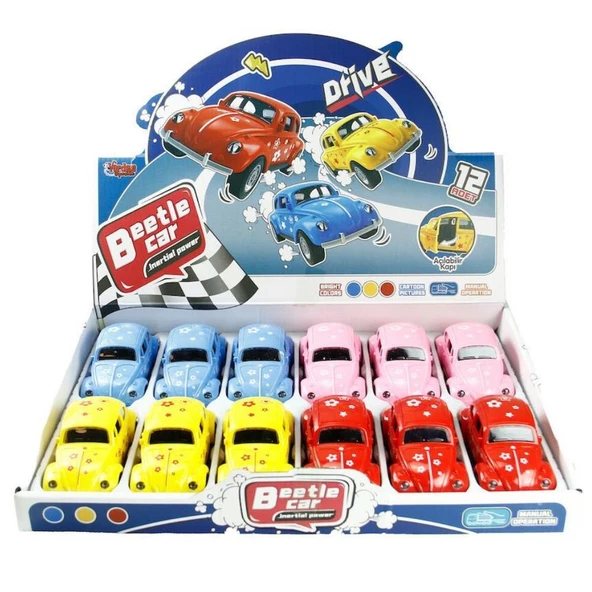 Vosvos Araba - Sürtmeli Desenli MAVİ - JW567-060 - Resim 4