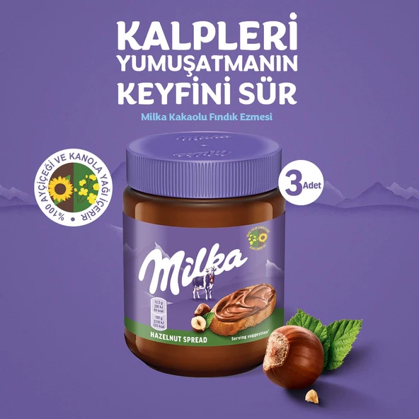 Milka Sürülebilir Kakaolu Fındık Ezmesi 350 gr - 3 Adet - 4