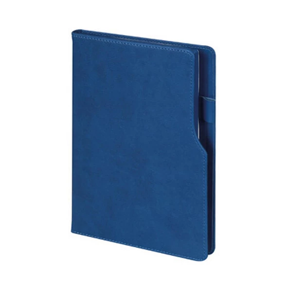 Termo Deri Yüzeyli Kalem Tutuculu Lastikli Çizgili Defter - 2