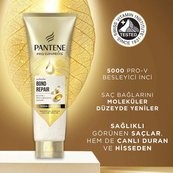 Pantene PRO-V MIRACLES Molecular Bond Repair Saç Bakım Kremi Yıpranmış Saçlar için 160ML