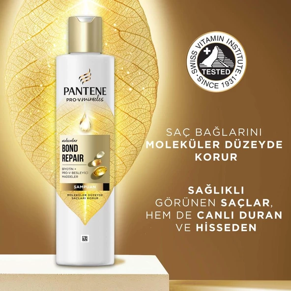 Pantene PRO-V MIRACLES Molecular Bond Repair Şampuan Yıpranmış Saçlar için 250ML - Resim 3