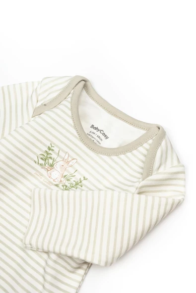 Bebek 3lü Set %100 Organik Pamuk, Bebek ve Yenidoğan Serisi - CSY5201 - 8