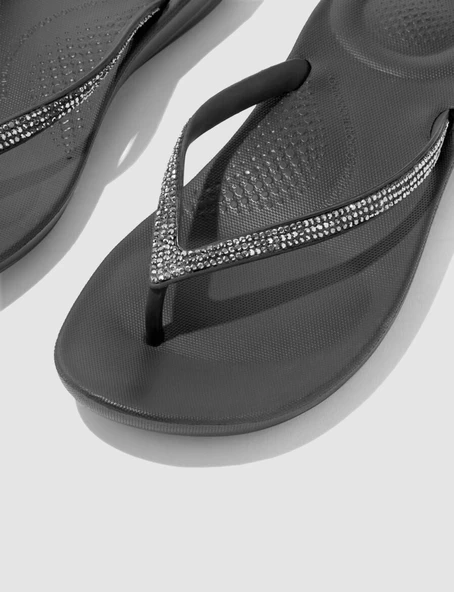 FitFlop IQUSHION SPARKLE R08 Siyah Kadın Parmak Arası Terlik - 3