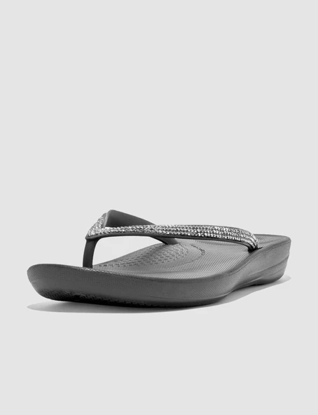 FitFlop IQUSHION SPARKLE R08 Siyah Kadın Parmak Arası Terlik - 4