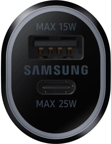 Samsung EPL4020N Hızlı Araç Şarj Aleti USB 25W Type-C 15W Siyah EP-L4020NBEGWW - 2