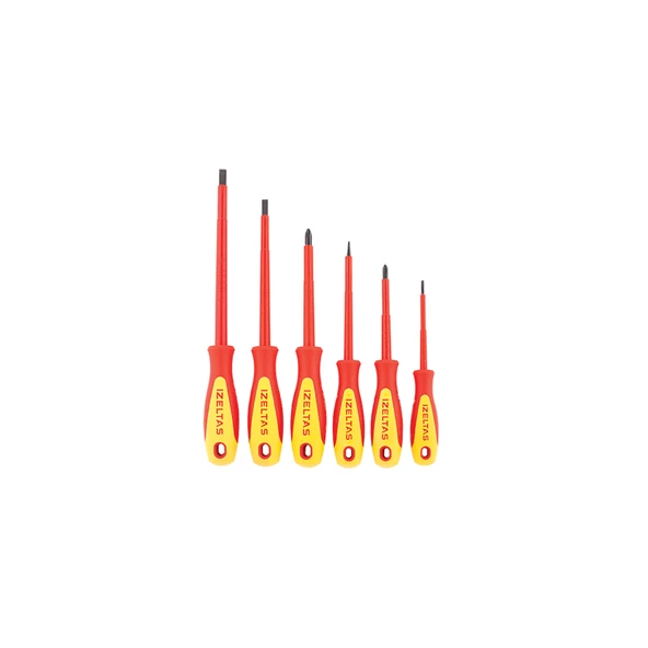 İZELTAŞ 1000V İZOLELİ ELEKTRİKÇİ TORNAVİDA SETİ 6 PARÇA