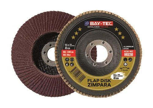 BAYTEC FLAP DİSK ZIMPARA 115*22 MM 120 KUM MK0220-2