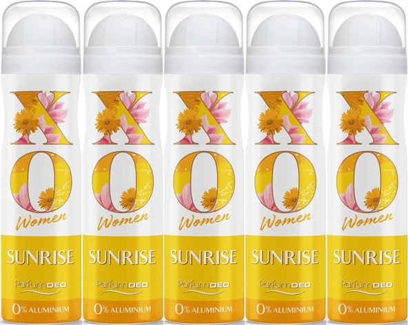 XO Deodorant 150ML Women-Kadın Sunrise (5 Li Set)