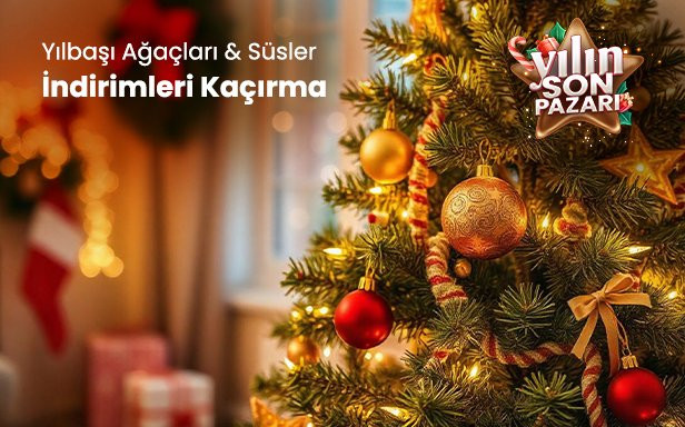 Yılbaşı Ağaçları & Süsler İndirimleri Kaçırma