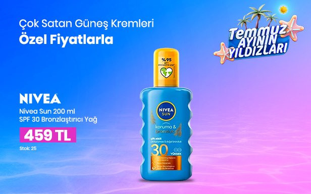 Çok Satan Güneş Kremleri Özel Fiyatlarla